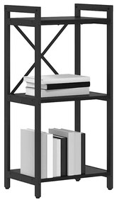 vidaXL Ράφι Βιβλίων Μαύρη Οξυά 40 x 30 x 85 εκ Επεξεργασμένο ξύλο