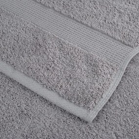 vidaXL Πετσέτες Premium SOLUND 4 τεμ. Γκρι 100x200 εκ. 600 γρ./μ²