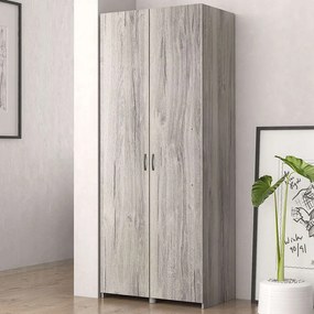 Ντουλάπα Δίφυλλη 80x50x180cm Ash Two Door