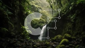 Intra Συλλεκτικό Ξύλινο Παζλ Plywood 4mm - Όμορφη εικόνα ενός καταρράκτη σε μια καταπράσινη ζούγκλα Σε Ξύλινο Κουτί - Διαστάσεις: 10x10 cm – 25 κομμάτια