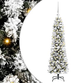 vidaXL Τεχνητό Χριστουγεννιάτικο Δέντρο με 150 LED Λευκό 120 cm