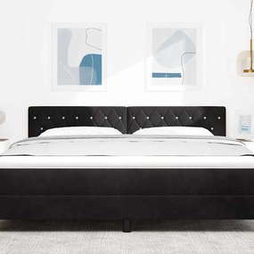 vidaXL Βελούδινο Κεφαλάρι Argyle με κεφαλάρι Μαύρο 180 cm Βελούδο