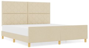 vidaXL Κρεμ Κρεβάτι 180x200 εκ Υφασμάτινο