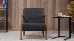 Πολυθρόνα Σκούρο Γκρι KEMER 83x69x80