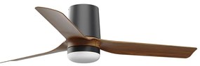 Ανεμιστήρας Οροφής Mini Punt Tub S 33835-1TW D90cm 10W 2700/ 4000/ 6000K 480lm Black-Natural Faro Barcelona Διάμετρος 90cm