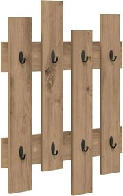 vidaXL Τοίχου Κρεμάστρα Artisan Oak 60 x 3 x 82 εκ.