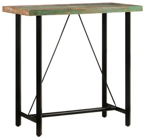 Τραπέζι Μπαρ 110x55x107 εκ. Μασίφ Ανακυκλωμένο Ξύλο &amp; Σίδηρο - Πολύχρωμο