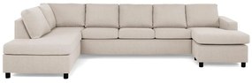 Γωνιακός Καναπές Scandinavian Choice C157, Ανοιχτό καφέ, 344x199x80cm