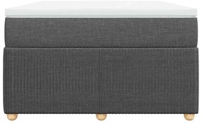 vidaXL Κρεβάτι Boxspring με Στρώμα Σκούρο Γκρι 120x190 εκ Υφασμάτινο