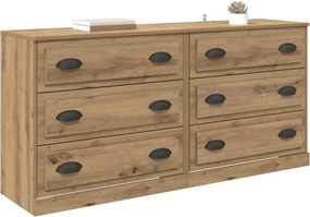 vidaXL Παραδοσιακά Πλευρικά Έπιπλα 2 pcs Artisan Oak