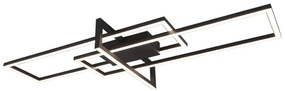 Φωτιστικό Οροφής - Πλαφονιέρα Salinas 620310332 34W Led 100x40x11,5cm Black Mat Trio Lighting Metal