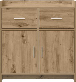 vidaXL Πλαϊνό γραφείο Artisan Δρυς 75 x 36 x 80 εκ Επεξεργασμένο Ξύλο