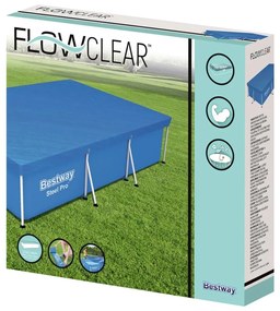 Bestway Κάλυμμα Πισίνας Flowclear 304 x 205 x 66 εκ. - Μπλε