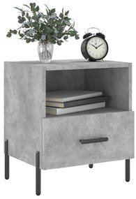 vidaXL Κομοδίνα 2 τεμ. Γκρι Σκυροδεμ. 40 x 35 x 47,5 εκ. Επεξεργ. Ξύλο