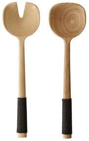 Κουτάλες Σερβιρίσματος Wood (Σετ 2Τμχ) 53932970 31cm Natural-Black Asa Wood