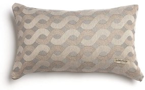 Μαξιλαροθήκη Διακοσμητική Pinovo Classic Beige-Grey Aslanis Home 30X50 Βαμβάκι-Chenille