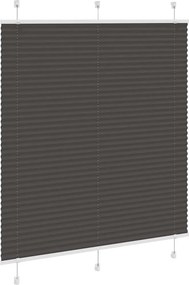 vidaXL Πλισέ περσίδα Μαύρο 115x100 cm Πλάτος υφάσματος 114,4 cm