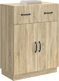 vidaXL Πλαϊνό γραφείο με συρτάρι Sonoma Δρυς 66 x 34,5 x 87 εκ.