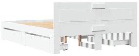 vidaXL Πλαίσιο Κρεβατιού με κεφαλάριου Λευκό 120x190 εκ Επεξεργ. Ξύλο