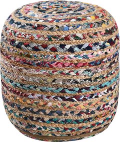Πουφ (Φ40x40) Pol Rugs & Mats Jute Chindi