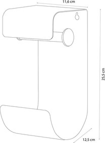 Brix black χαρτοθήκη επιτοίχια Sealskin