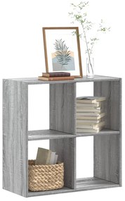 vidaXL Βιβλιοθήκη Γκρι Sonoma 68,5x32x68,5 εκ. από Επεξεργ. Ξύλο