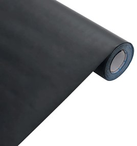 vidaXL Αυτοκόλλητα Επίπλων Ματ Μαύρο 90 x 500 εκ. από PVC
