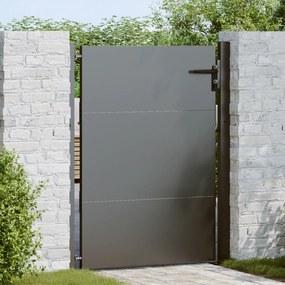 vidaXL Πύλη Κήπου Μαύρο 105 x 150 cm Ατσάλι με Επικάλυψη Πούδρας