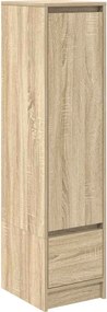 vidaXL Ντουλάπι Sonoma δρυς 29,5x34x119,5 εκ. Επεξεργασμένο Ξύλο