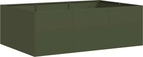 vidaXL Ζαρντινιέρα Λαδί 120x80x40 εκ. από Χάλυβα