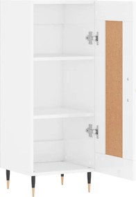 vidaXL Ντουλάπι Γυαλιστερό Λευκό 34,5x34x90 εκ. Επεξεργασμένο Ξύλο