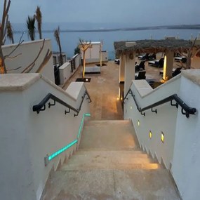 Led απλίκα λευκή ορθογώνια down light slim πλαστική 6W 350Lm 3000k θερμό λευκό φως στεγανή ΙΡ65