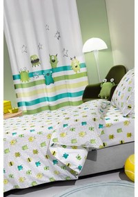 Σετ Παπλωματοθήκη Μονή Monsters Lime 1x(165x225) + 1x(50x70) - Saint Clair