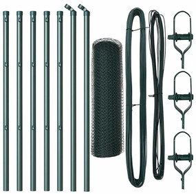 vidaXL Στύλος Περιφράξεων Πράσινο 10 x 0,6 μ (25 χλστ. πλέγμα)