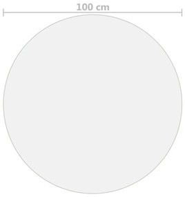 vidaXL Προστατευτικό Τραπεζιού Ματ Ø 100 εκ. / 1,6 χιλ. από PVC