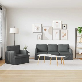vidaXL Σετ Καναπέ 2 τμχ. Σκούρο Γκρι ύφασμα