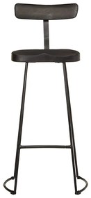 Bar Stools 2 τεμάχια Μαύρο 49x43x103 cm Στερεό ξύλο Mango 4013515
