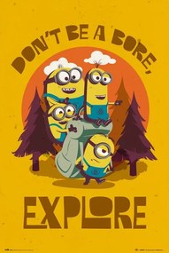 Αφίσα Minions - Don‘t Be Bore, Explore, (61 x 91.5 cm)
