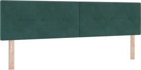 vidaXL Κρεβάτι box spring με στρώμα Σκούρο Πράσινο 180 x 200 cm