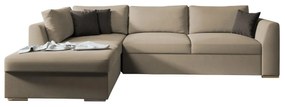 Καναπές Κρεβάτι Γωνιακός ArteLibre TEXAS Μπεζ 300x198x86