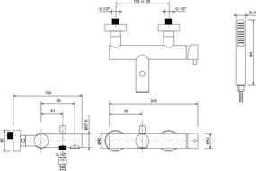 Oioli Micro 20510 Chrome - Μπαταρία λουτρού