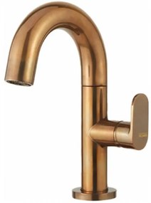 Armando Vicario Slim Natural Brass Μπαταρία Νιπτήρος Με Βαλβίδα Clic-Clac