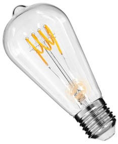 Λαμπτήρας Led Soft Spiral Filament 99140 ST64 E27 6W 510lm Dimmable Clear GloboStar 6W