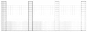vidaXL Συρματοκιβώτια Στύλοι σε U Σχήμα 4 τεμ. 380x20x150 εκ Σιδερένια