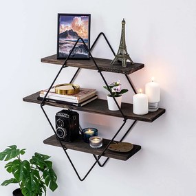Ραφιέρα Τοίχου (38x16x42) A-G Erysimum 491CRT1108 Black Walnut