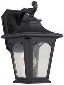 Φανάρι Απλίκα Φωτιστικό Τοίχου 1xE27 Μαύρο IP44 32cm Bedford QZ-BEDFORD2-S Elstead Lighting-QZ-BEDFORD2-S-Μαύρο QZ-BEDFORD2-S