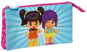 Διπλή Κασετίνα Pinypon Μπλε Ροζ 22 x 12 x 3 cm