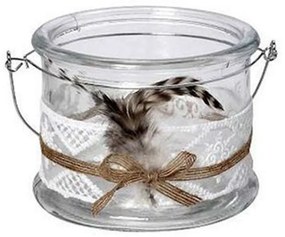 Κηροπήγιο Για Ρεσώ UNA223K4 Λευκό 9x13x13cm Espiel Glass
