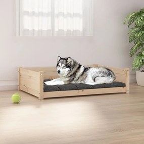 vidaXL Κρεβάτι Σκύλου 105,5x75,5x28 εκ. από Μασίφ Ξύλο Πεύκου