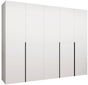 Ντουλάπα Alicante Πεντάφυλλη-Λευκό - Μαύρο